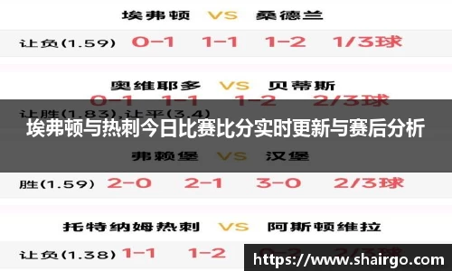 xingkong.com埃弗顿与热刺今日比赛比分实时更新与赛后分析